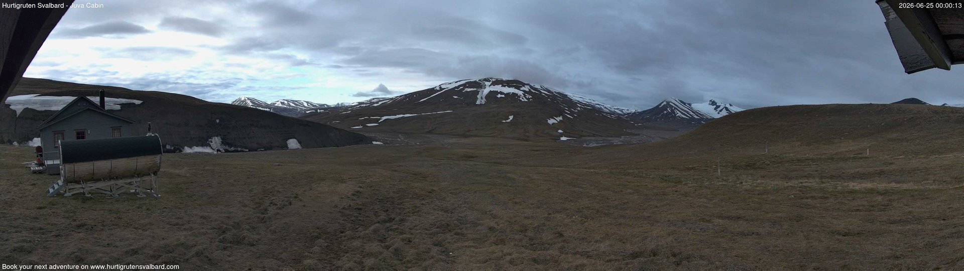 time-lapse frame, Hurtigruten Svalbard - Brentskaret webcam