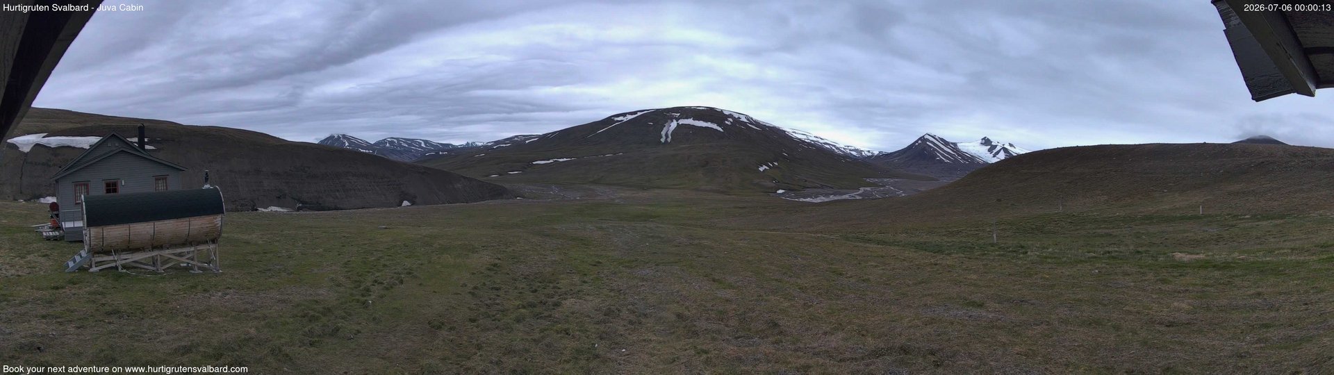 time-lapse frame, Hurtigruten Svalbard - Brentskaret webcam