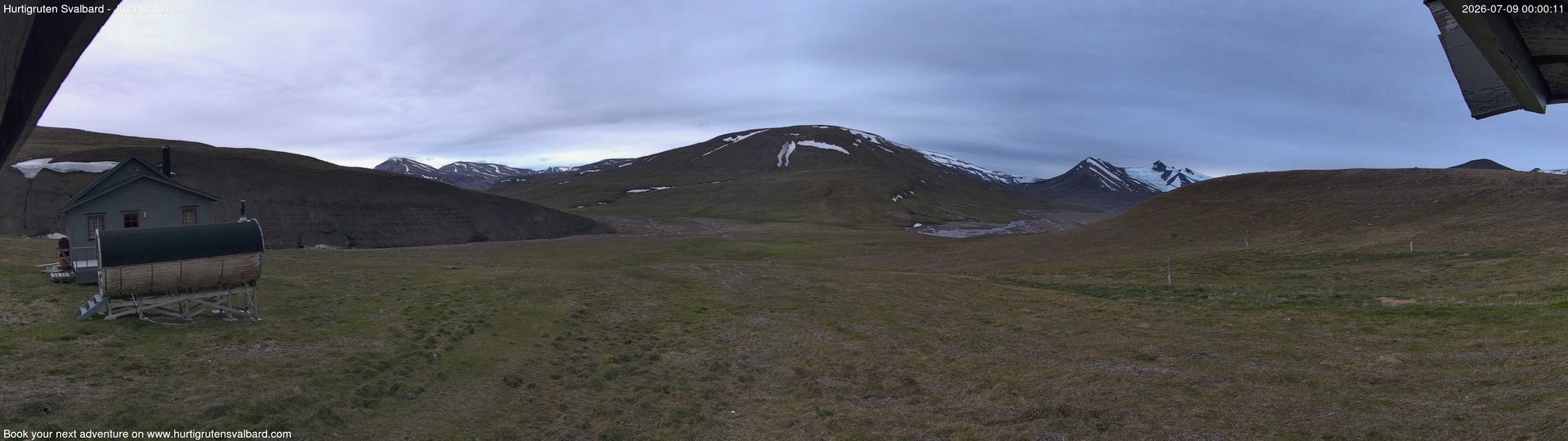 time-lapse frame, Hurtigruten Svalbard - Brentskaret webcam