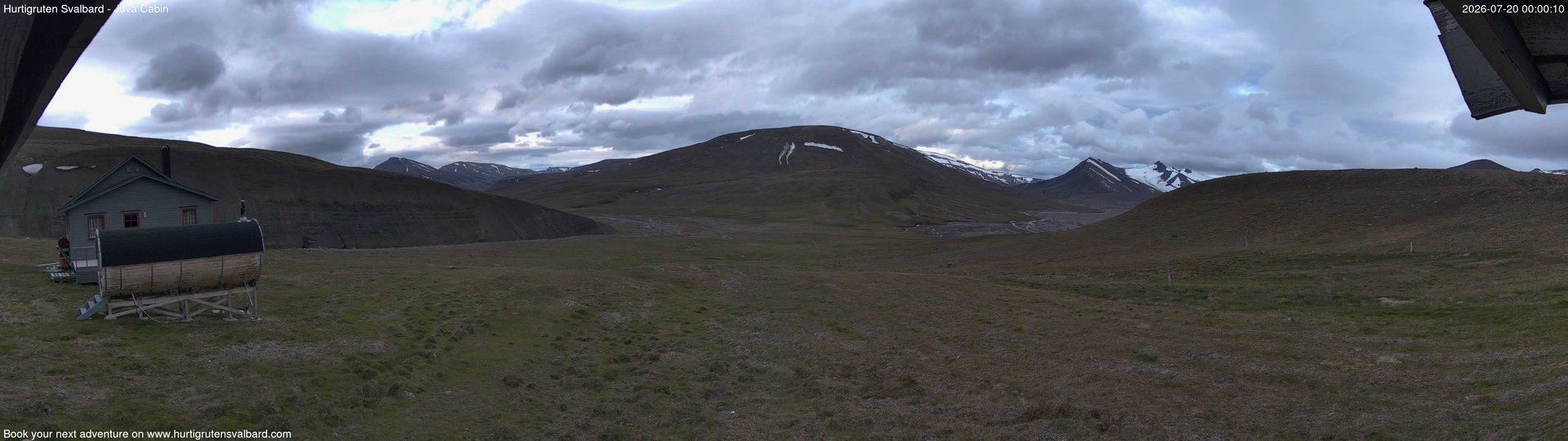 time-lapse frame, Hurtigruten Svalbard - Brentskaret webcam