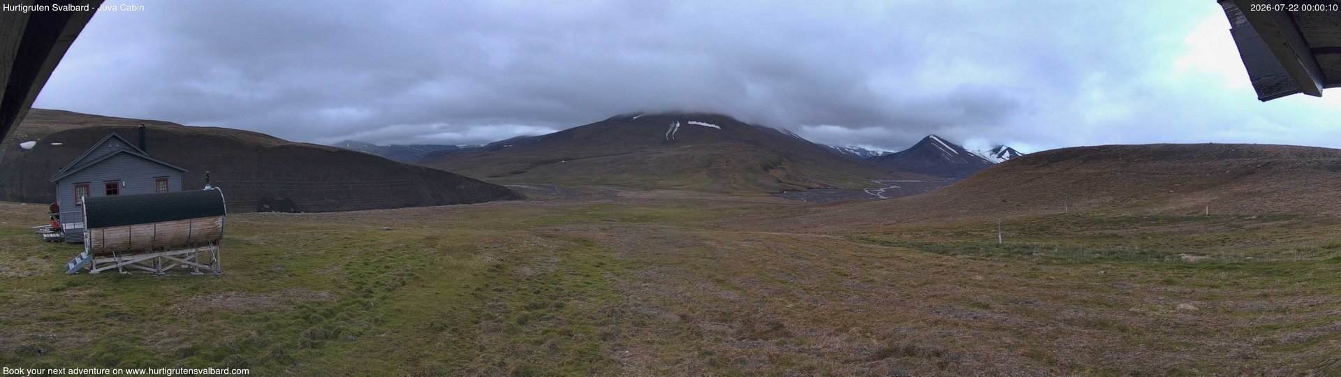 time-lapse frame, Hurtigruten Svalbard - Brentskaret webcam
