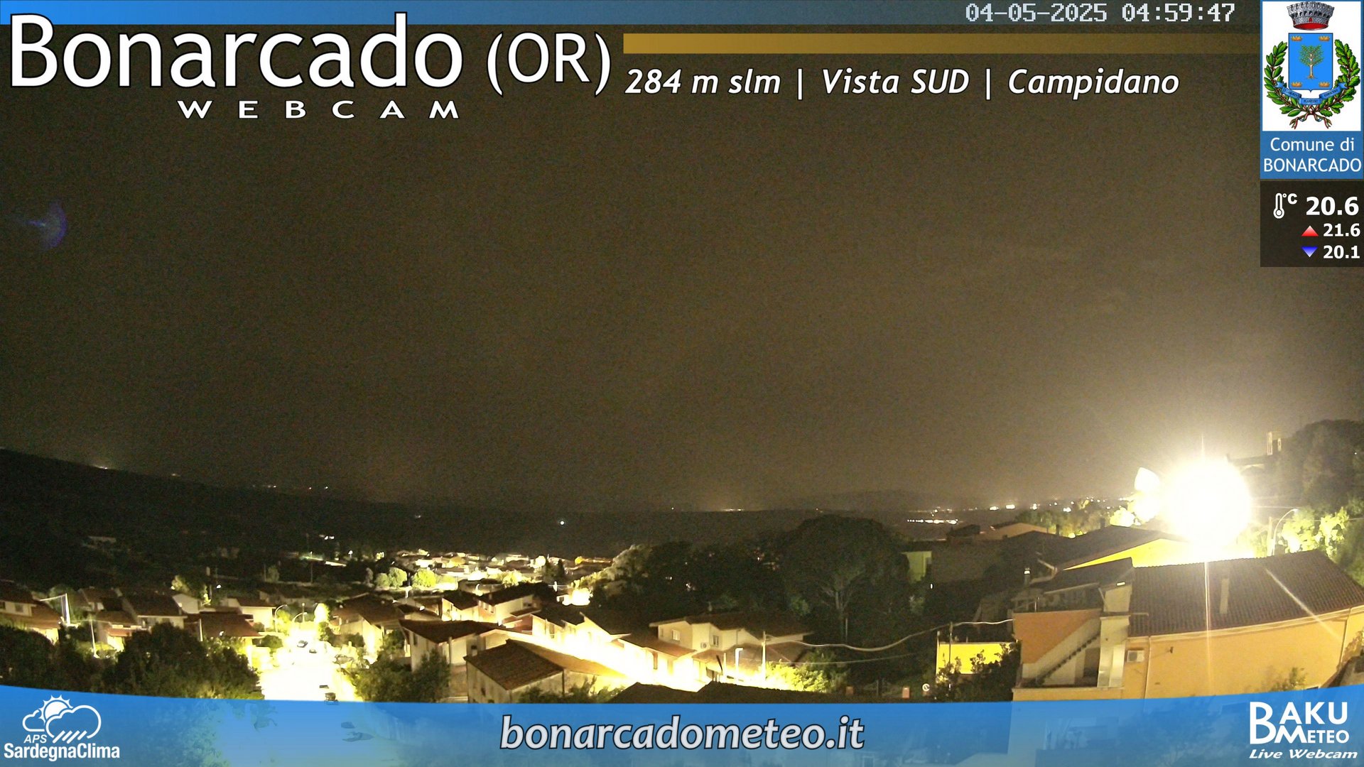 time-lapse frame, Bonarcado SUD webcam