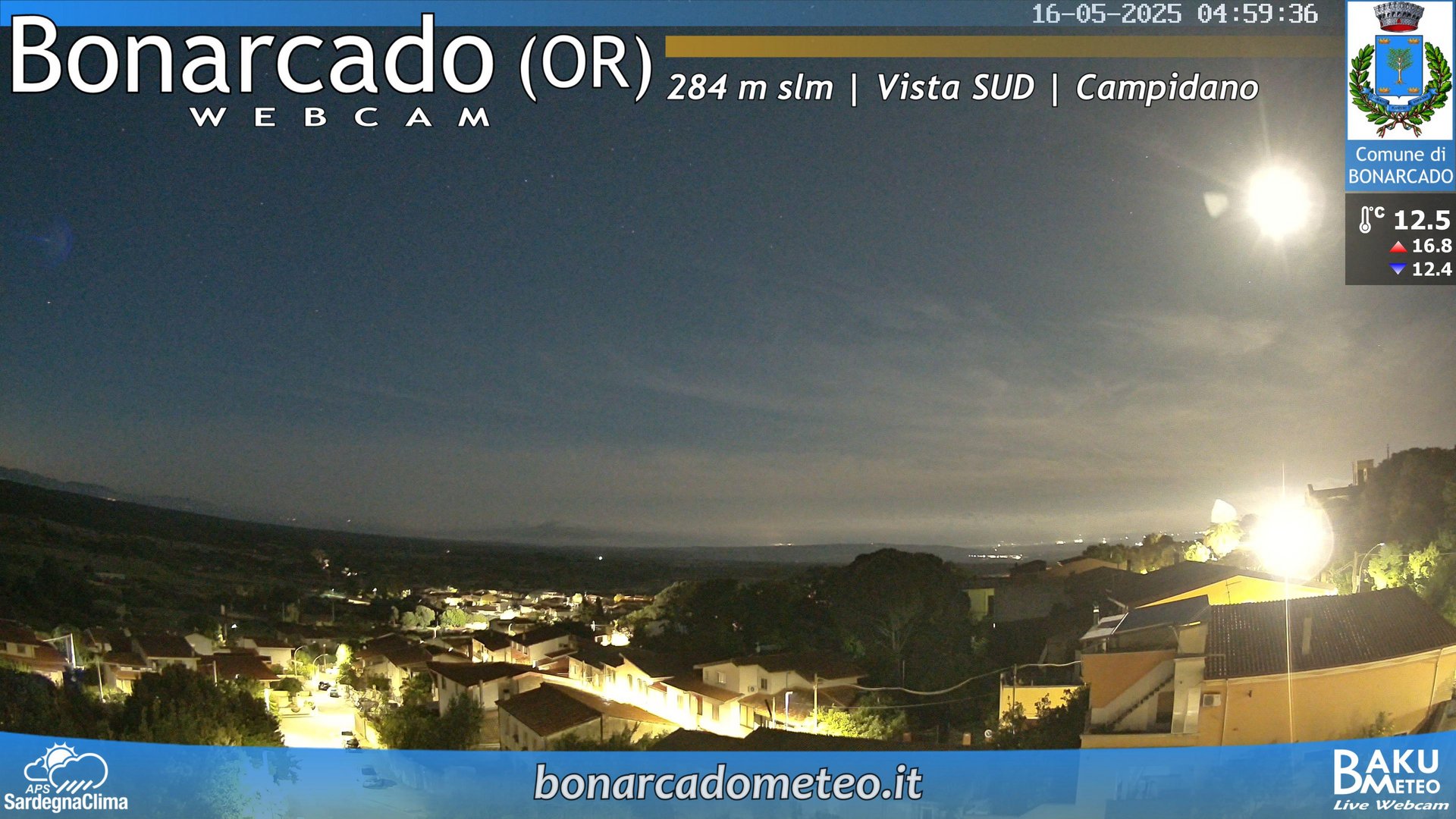 time-lapse frame, Bonarcado SUD webcam