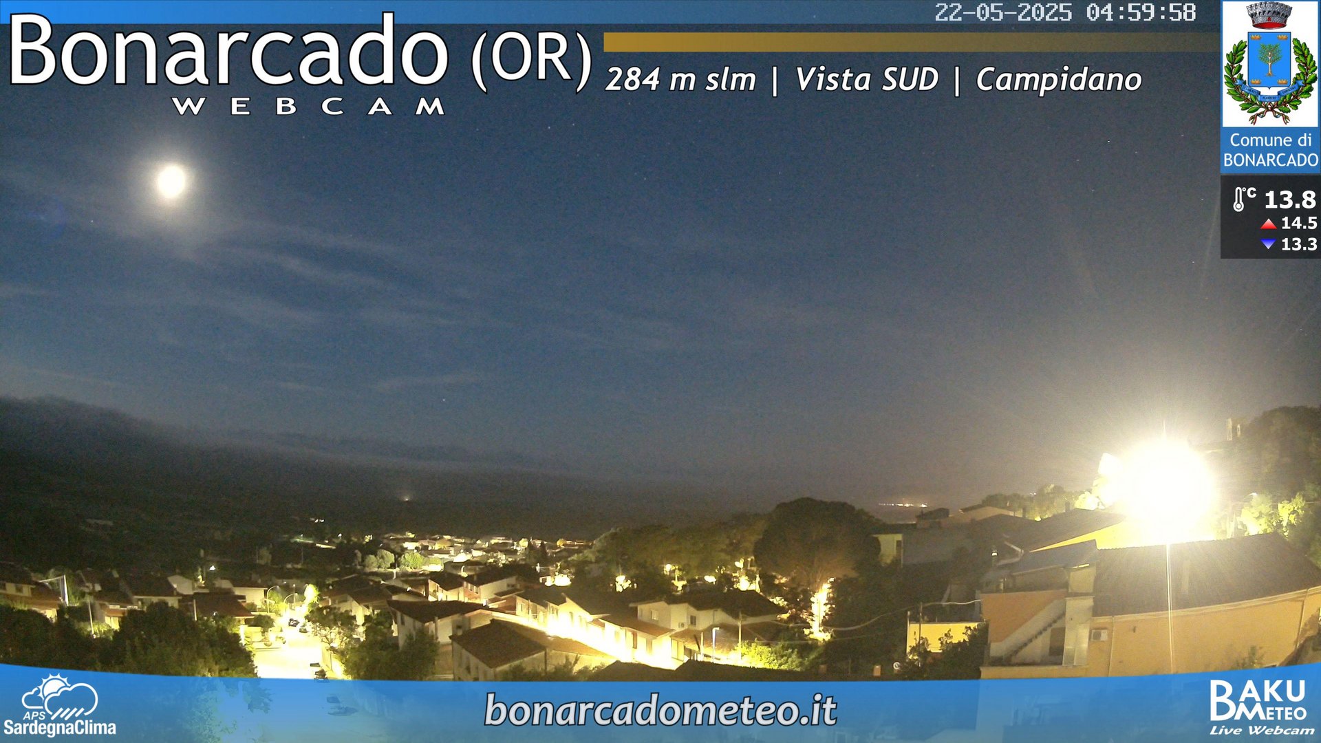 time-lapse frame, Bonarcado SUD webcam