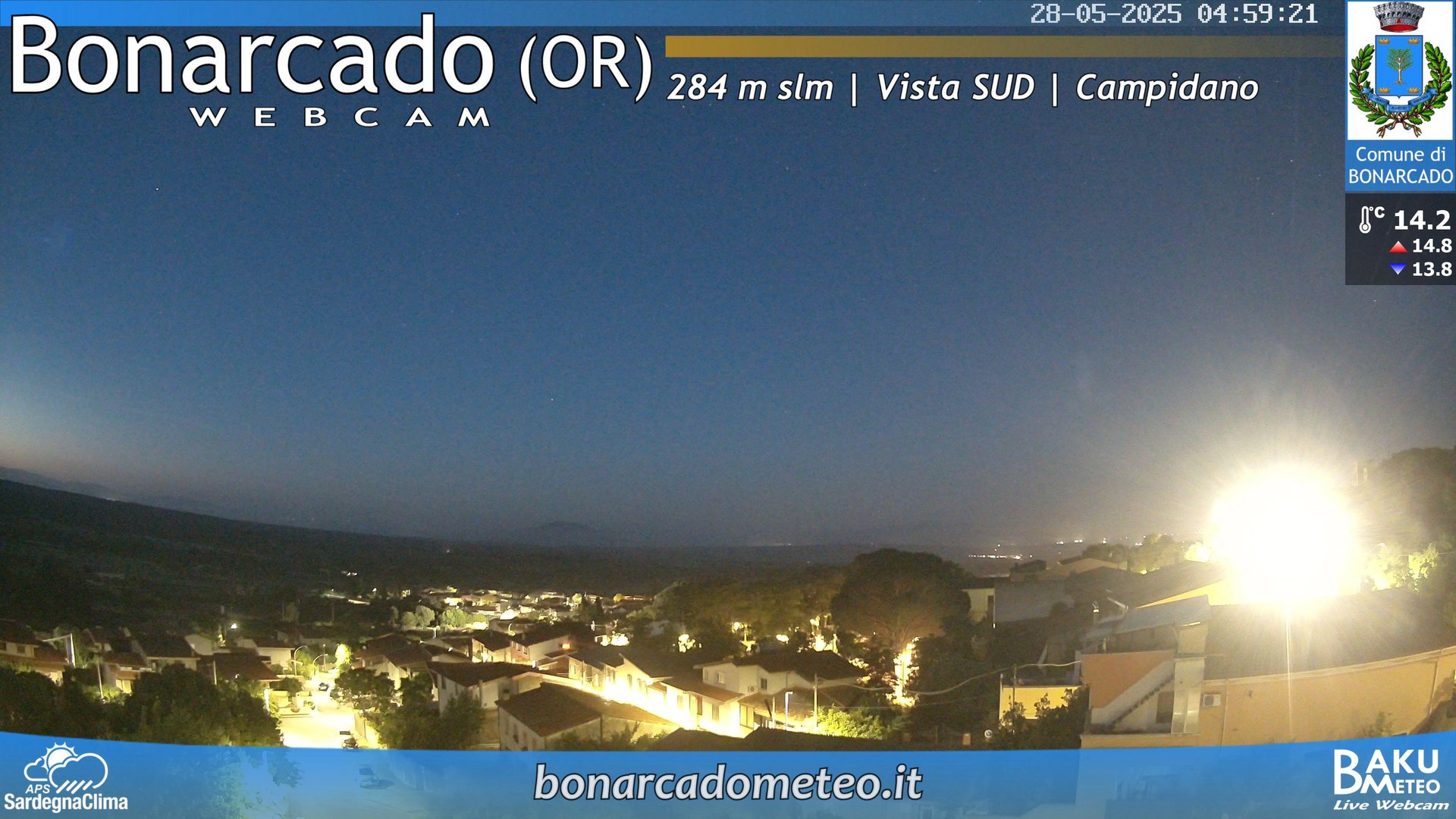 time-lapse frame, Bonarcado SUD webcam