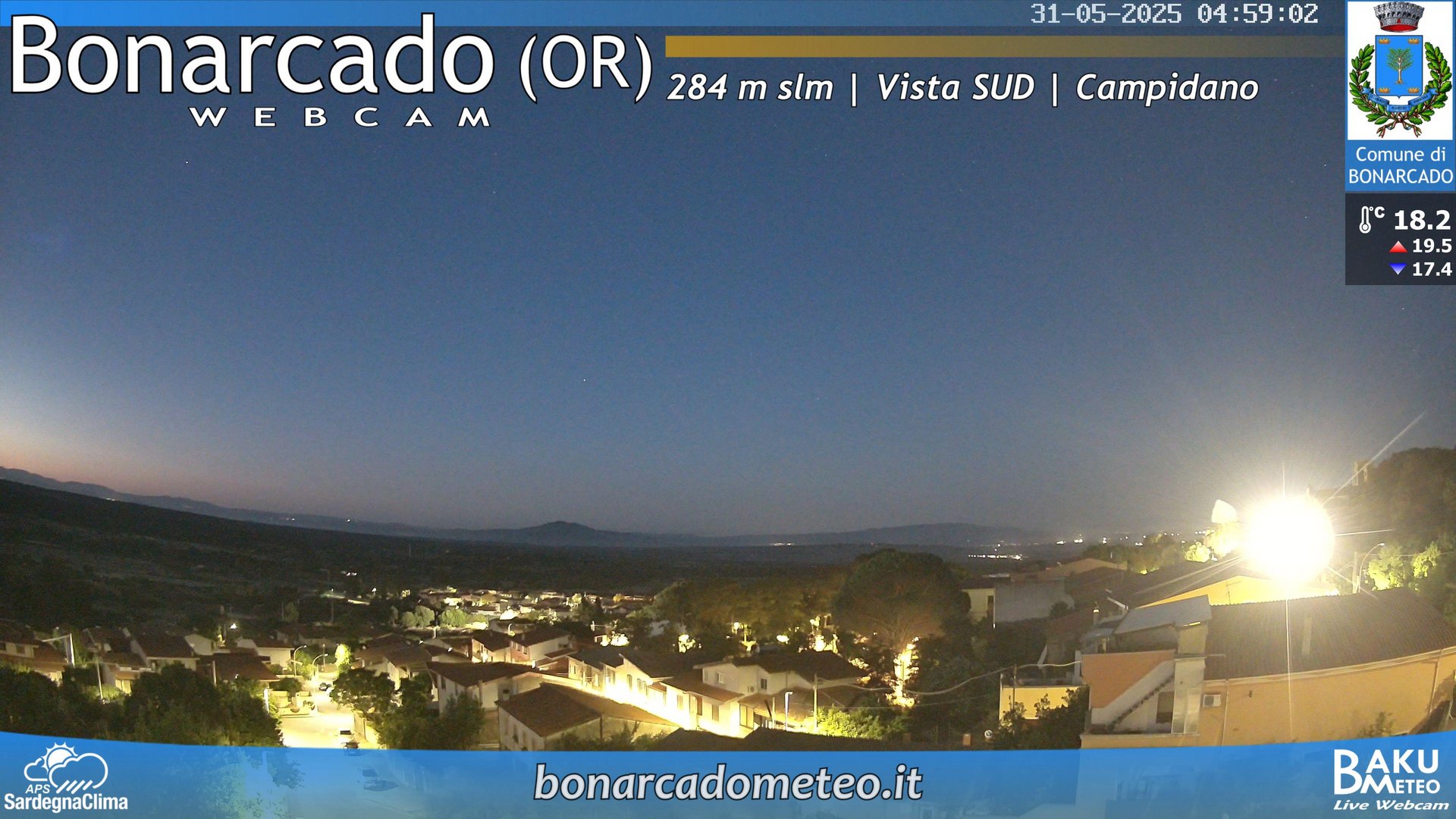 time-lapse frame, Bonarcado SUD webcam
