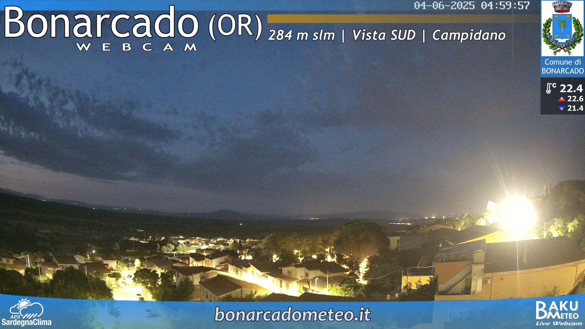 time-lapse frame, Bonarcado SUD webcam