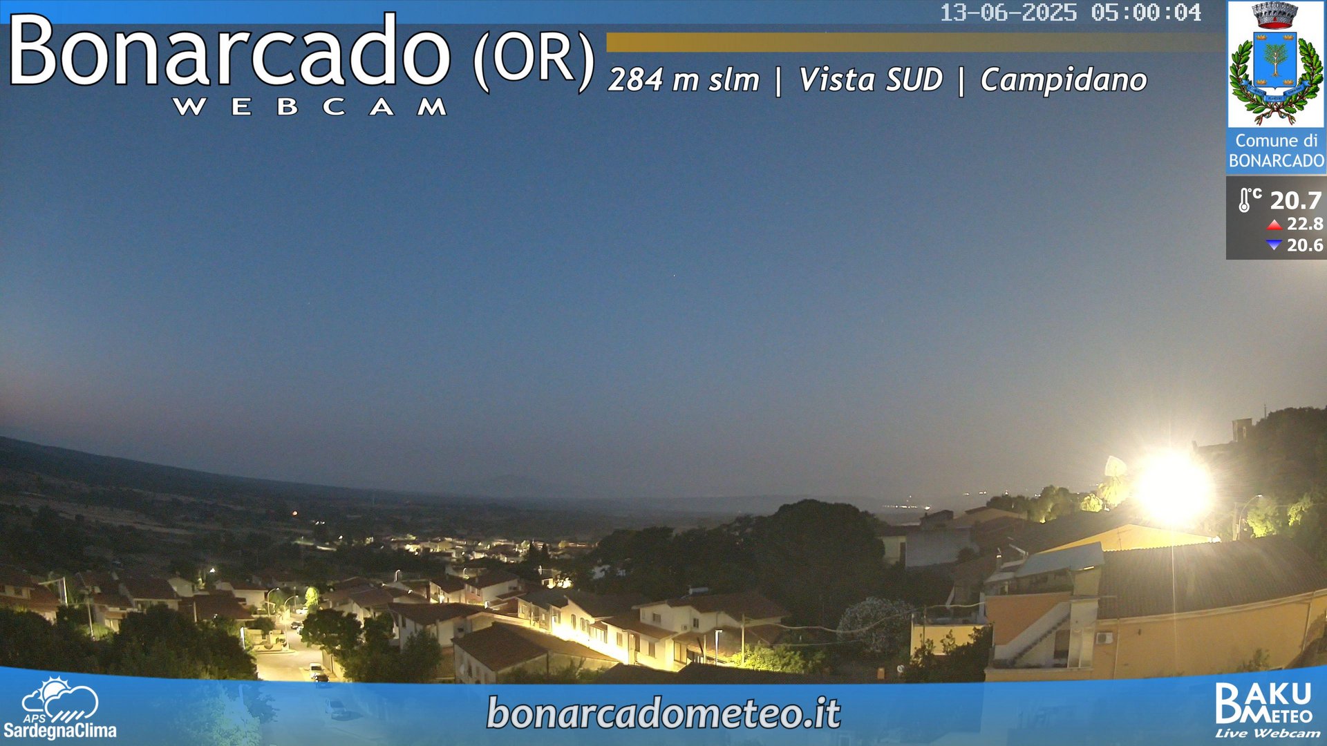 time-lapse frame, Bonarcado SUD webcam