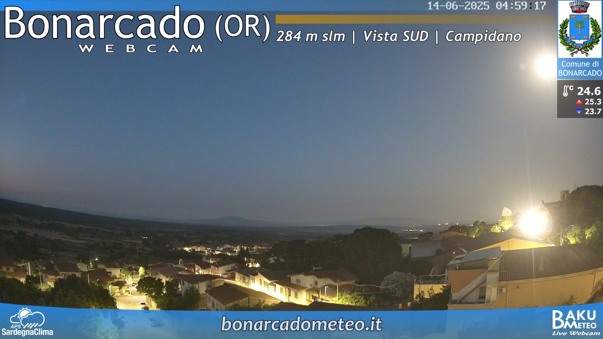 time-lapse frame, Bonarcado SUD webcam