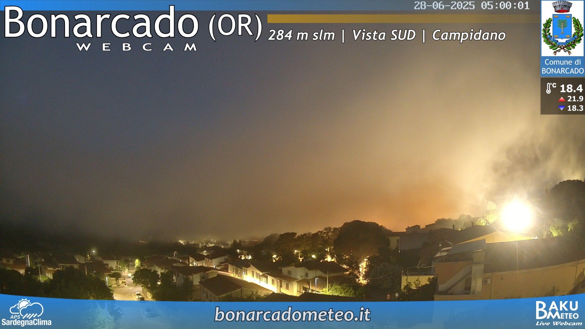 time-lapse frame, Bonarcado SUD webcam