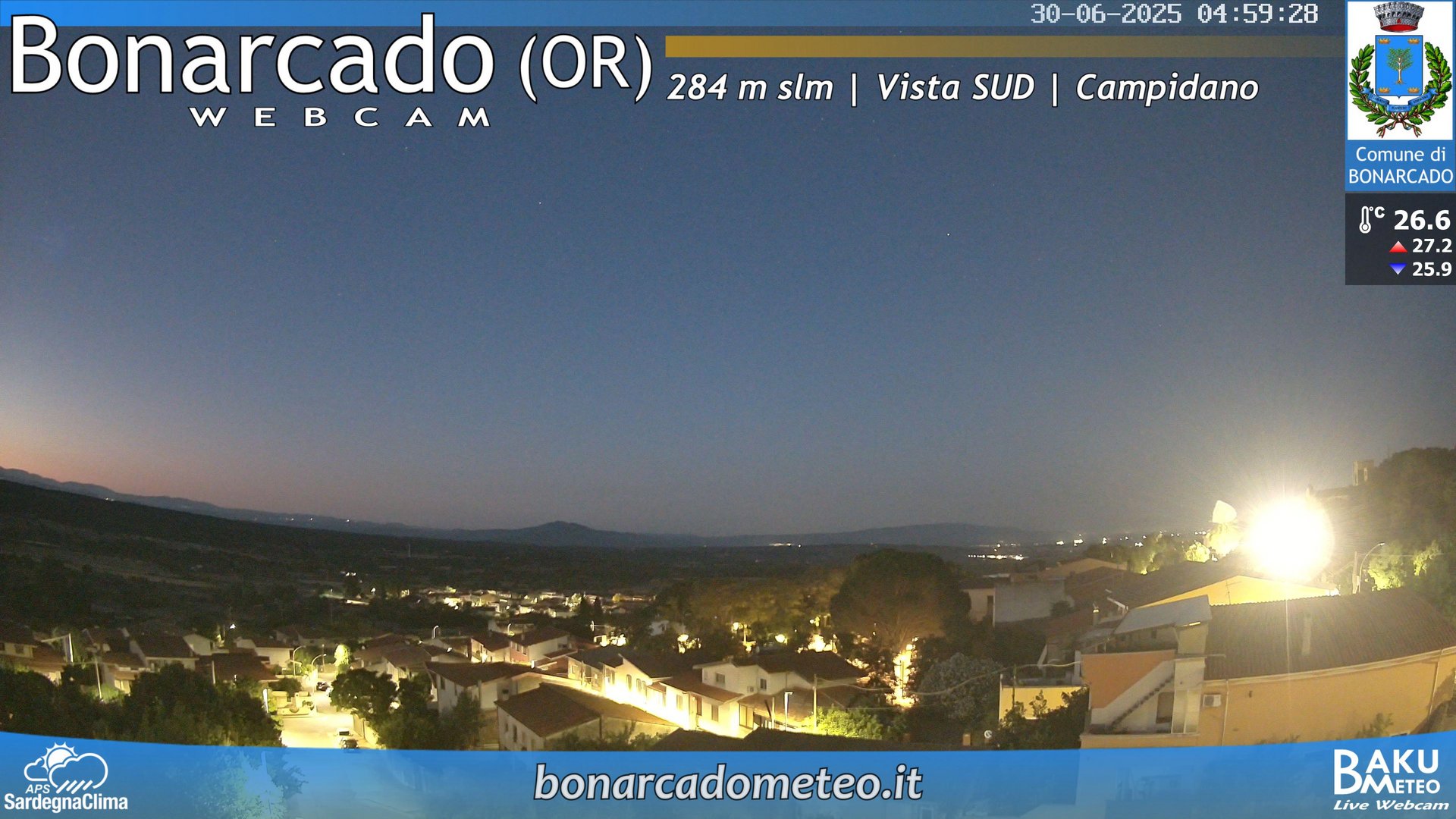 time-lapse frame, Bonarcado SUD webcam