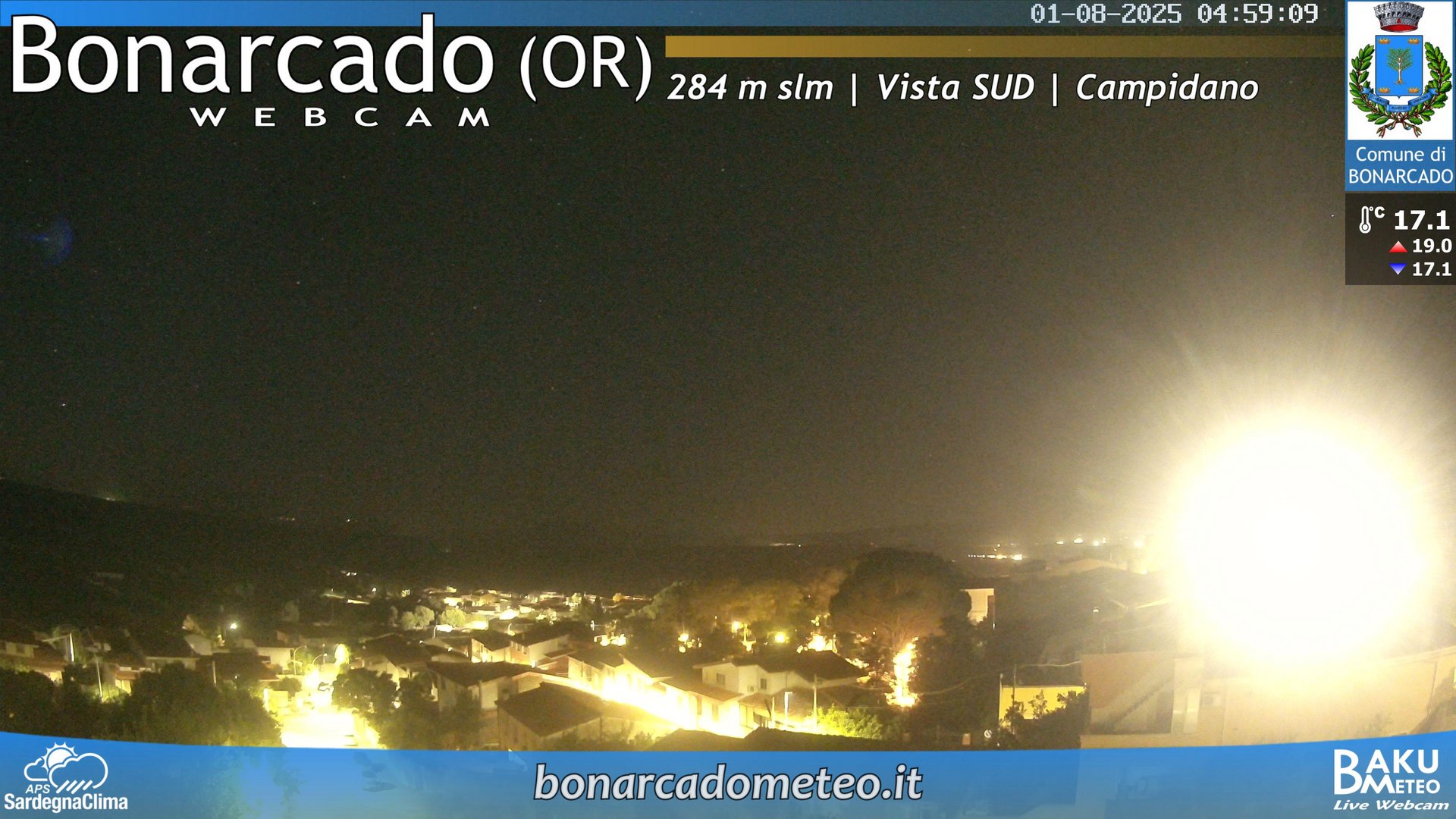 time-lapse frame, Bonarcado SUD webcam