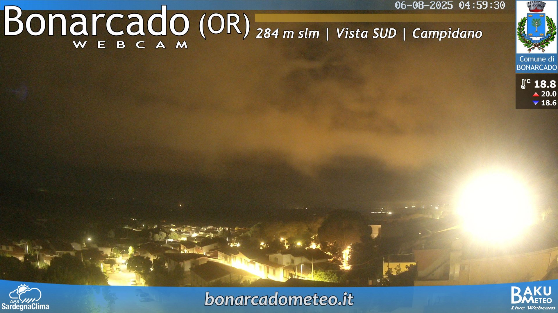 time-lapse frame, Bonarcado SUD webcam