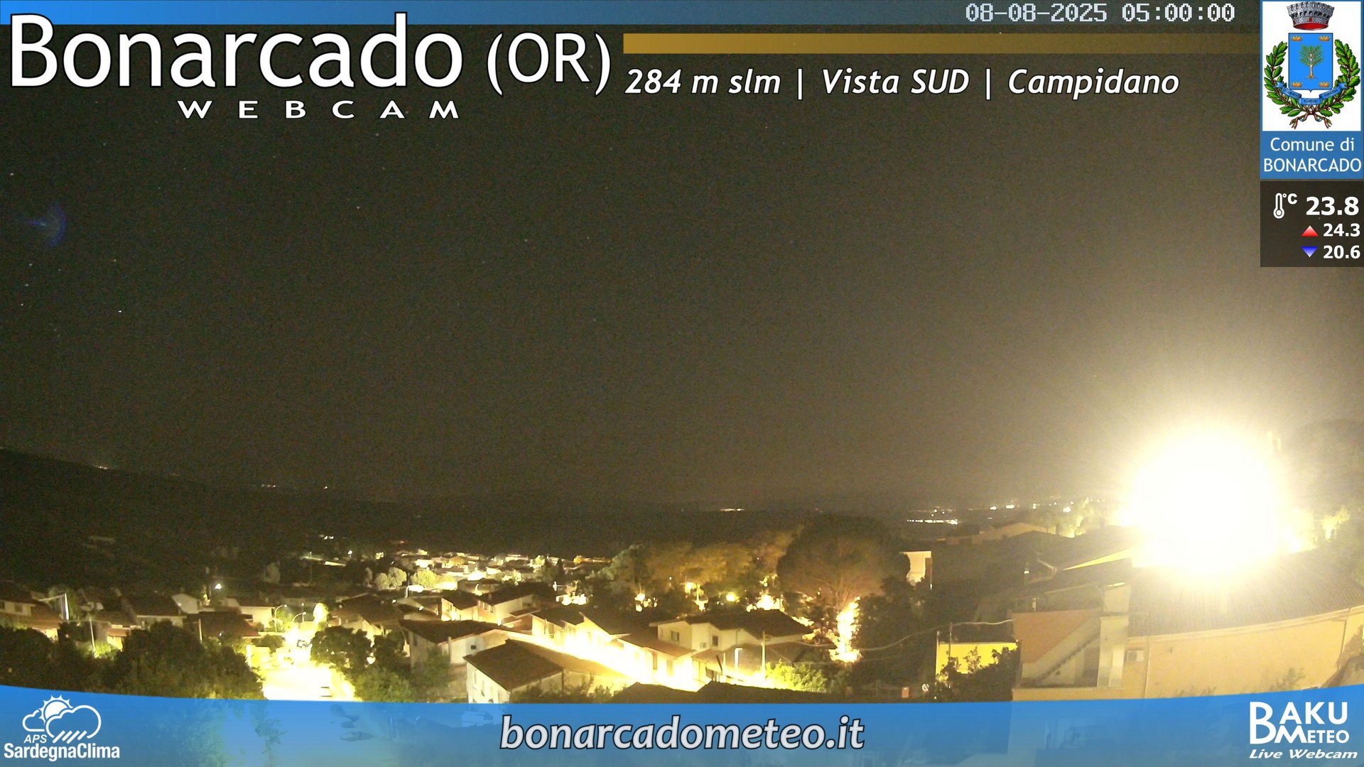 time-lapse frame, Bonarcado SUD webcam