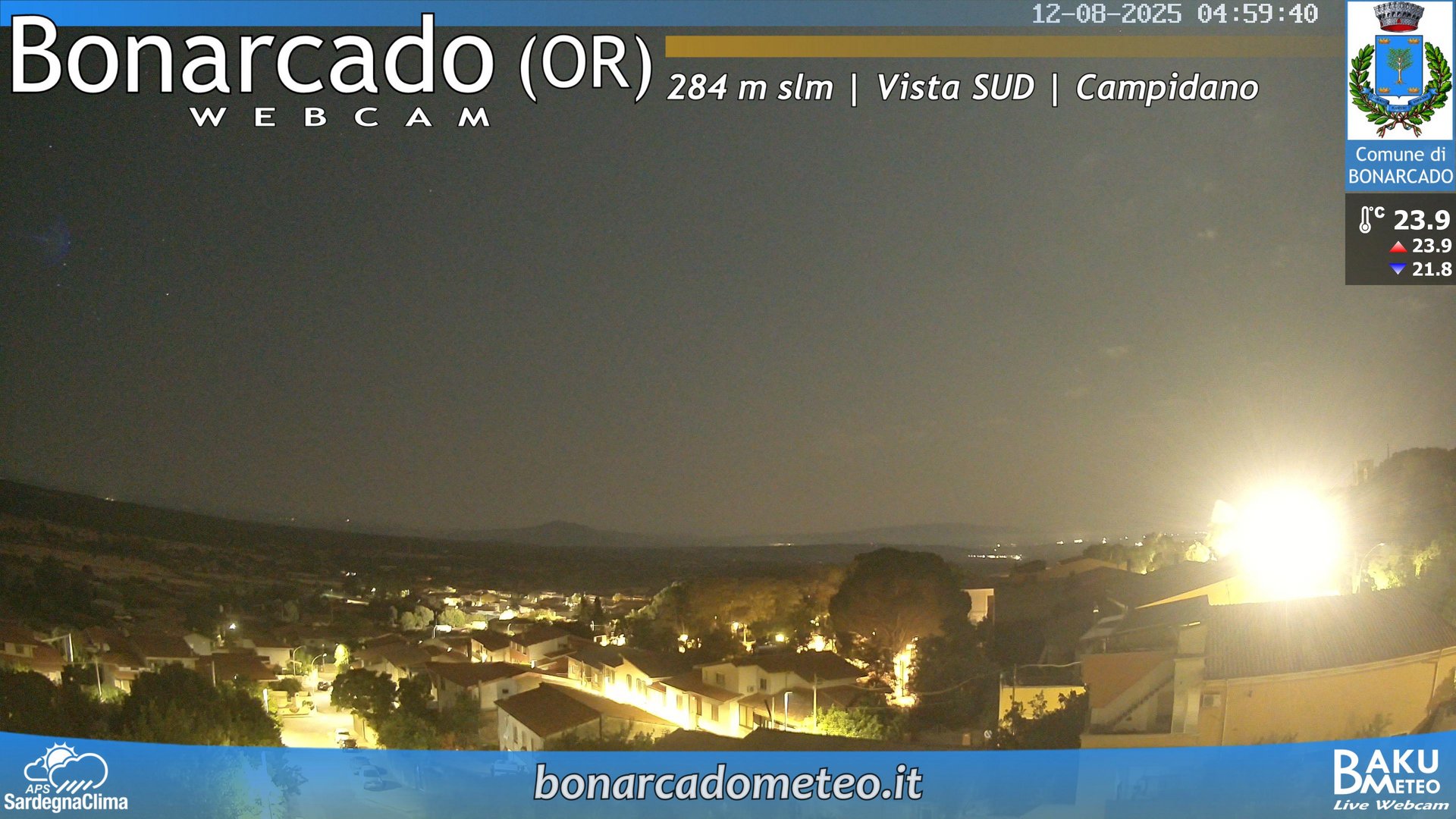 time-lapse frame, Bonarcado SUD webcam