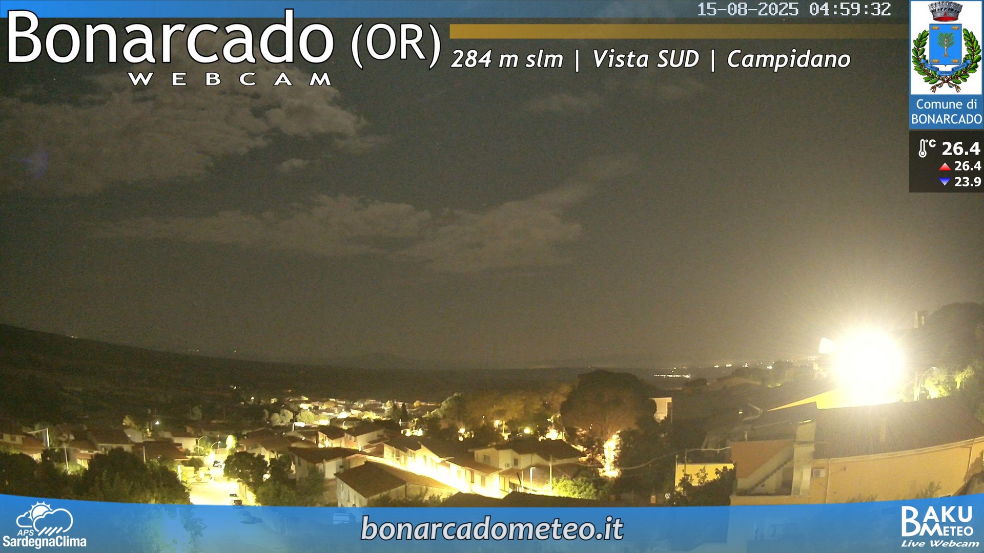 time-lapse frame, Bonarcado SUD webcam