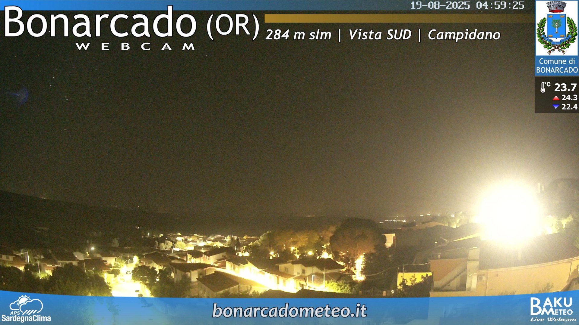 time-lapse frame, Bonarcado SUD webcam