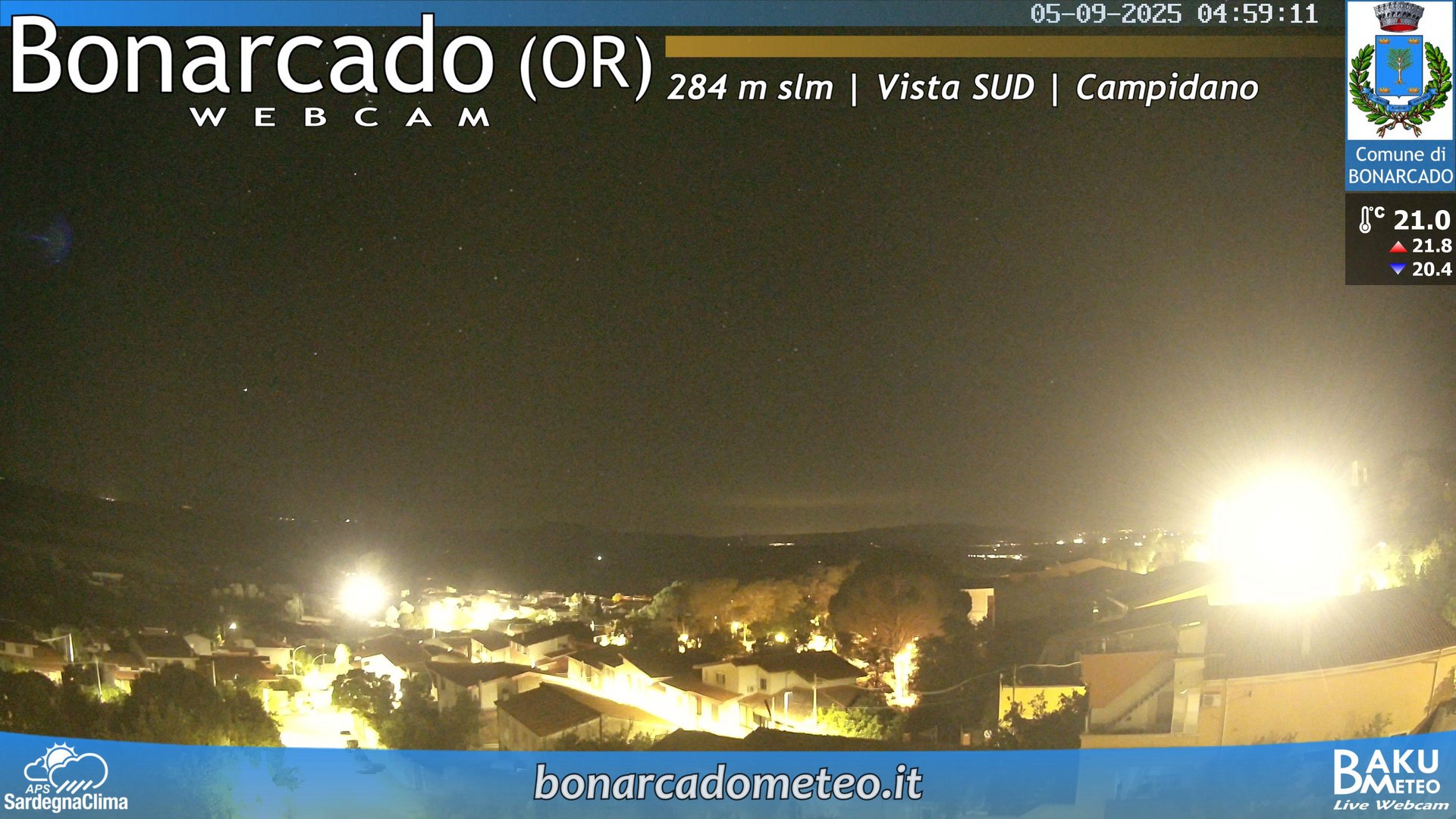 time-lapse frame, Bonarcado SUD webcam