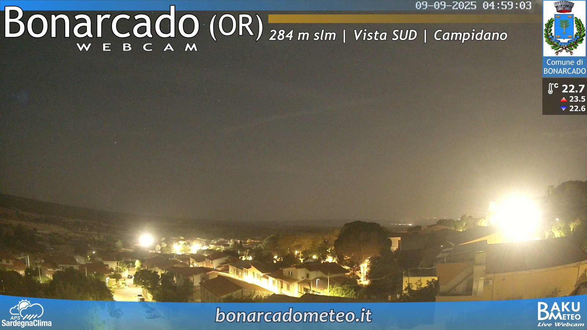 time-lapse frame, Bonarcado SUD webcam