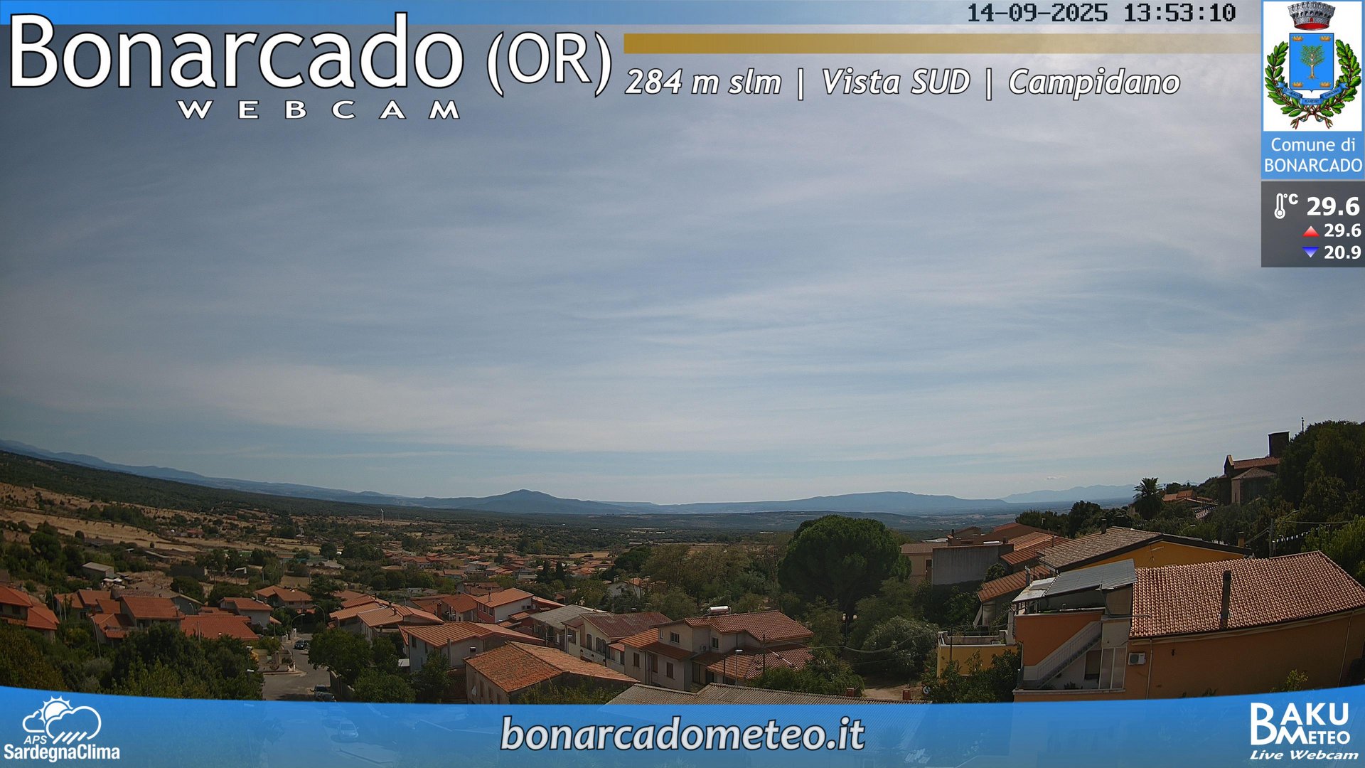 time-lapse frame, Bonarcado SUD webcam