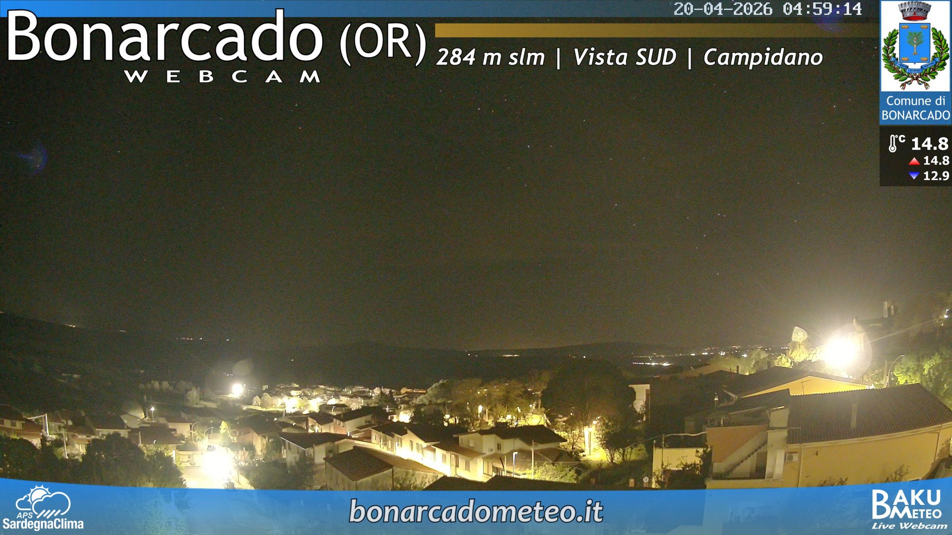 time-lapse frame, Bonarcado SUD webcam