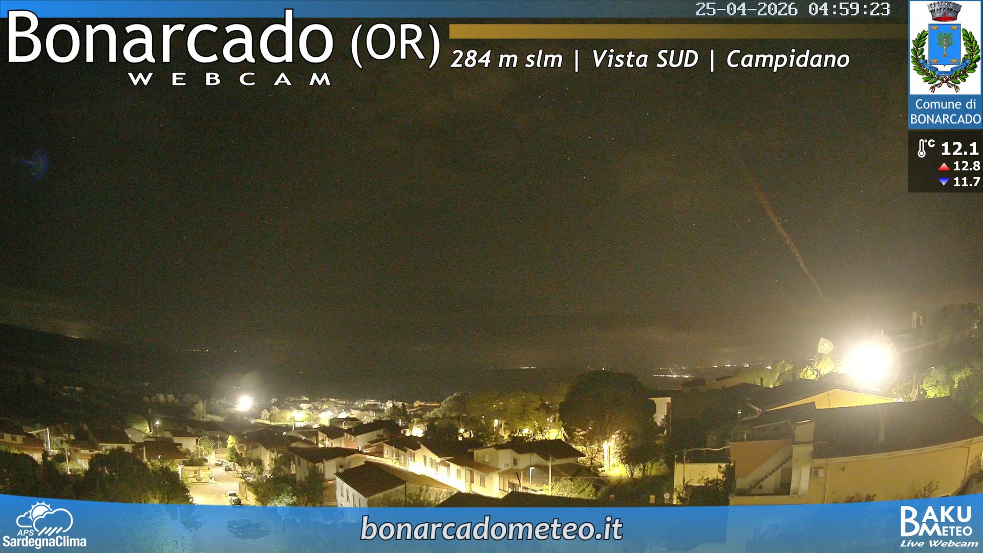 time-lapse frame, Bonarcado SUD webcam