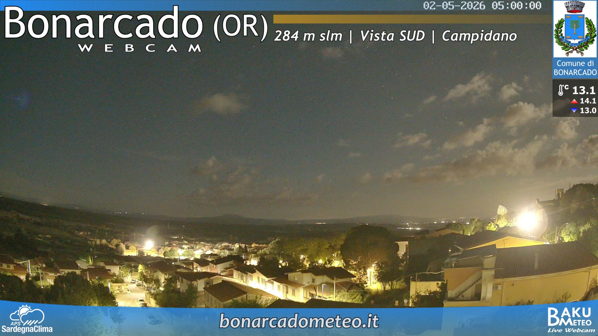 time-lapse frame, Bonarcado SUD webcam