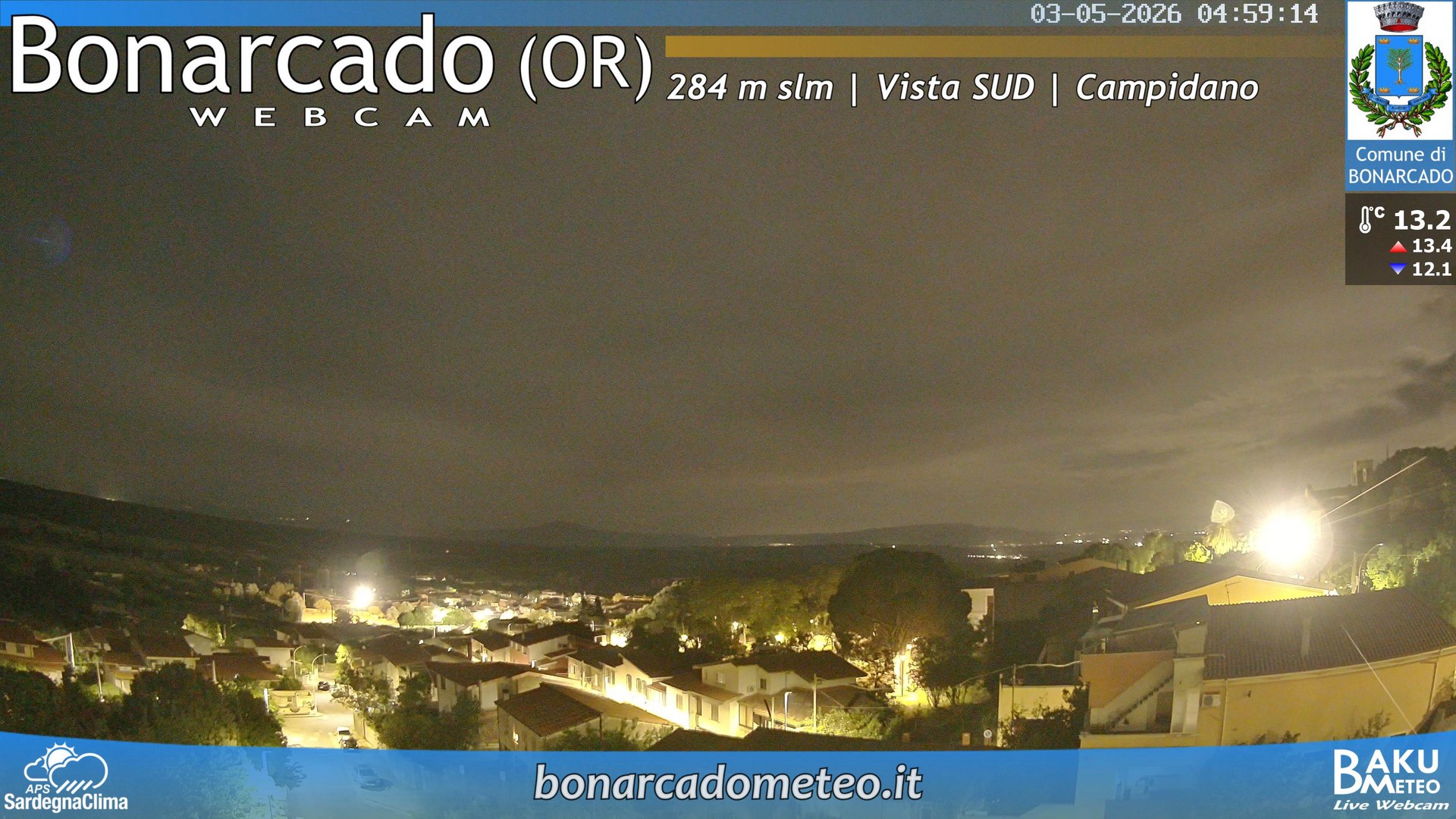 time-lapse frame, Bonarcado SUD webcam