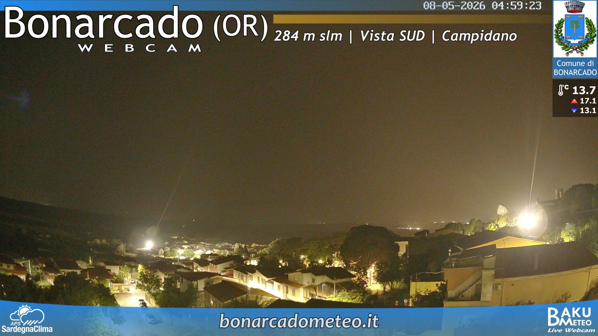 time-lapse frame, Bonarcado SUD webcam