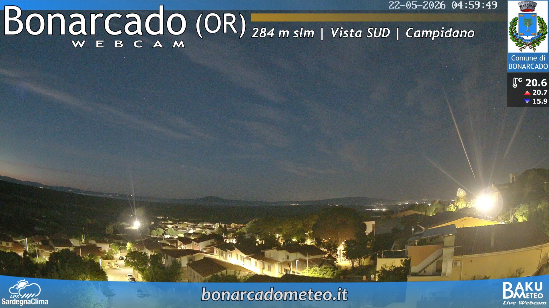 time-lapse frame, Bonarcado SUD webcam