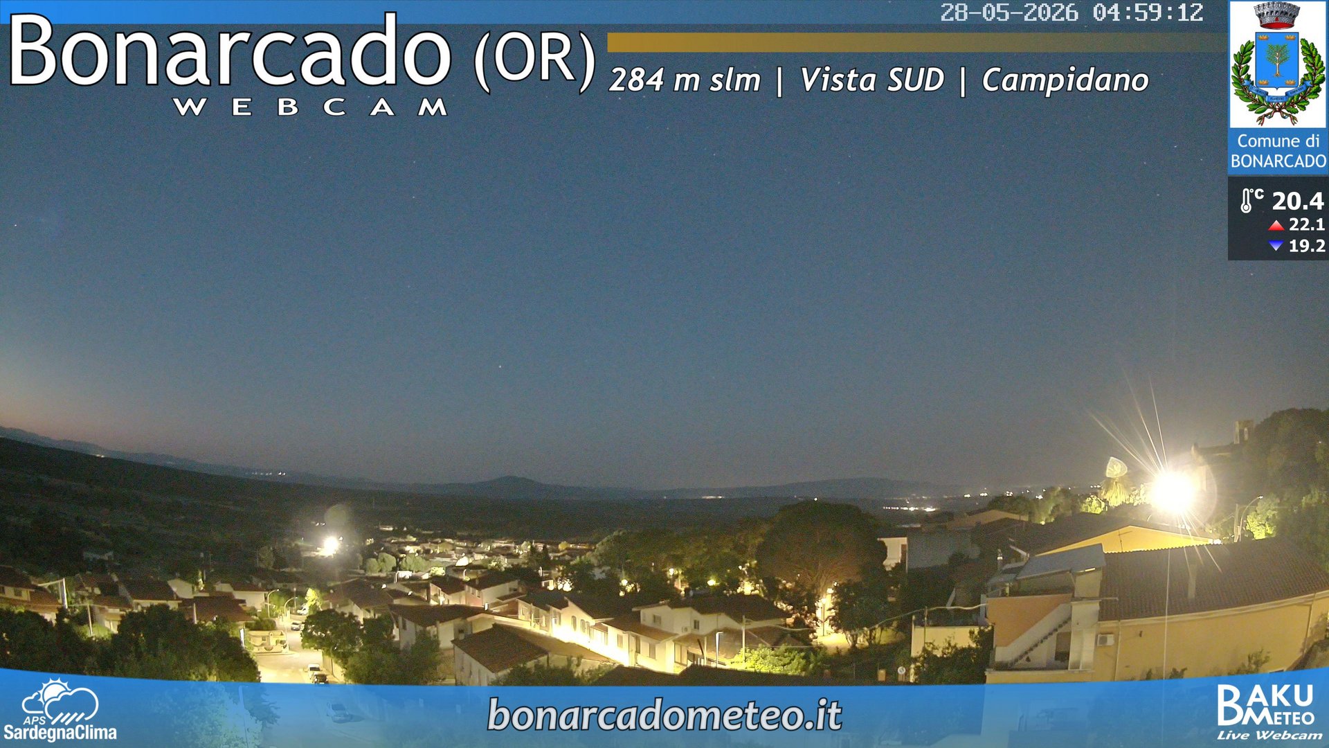 time-lapse frame, Bonarcado SUD webcam