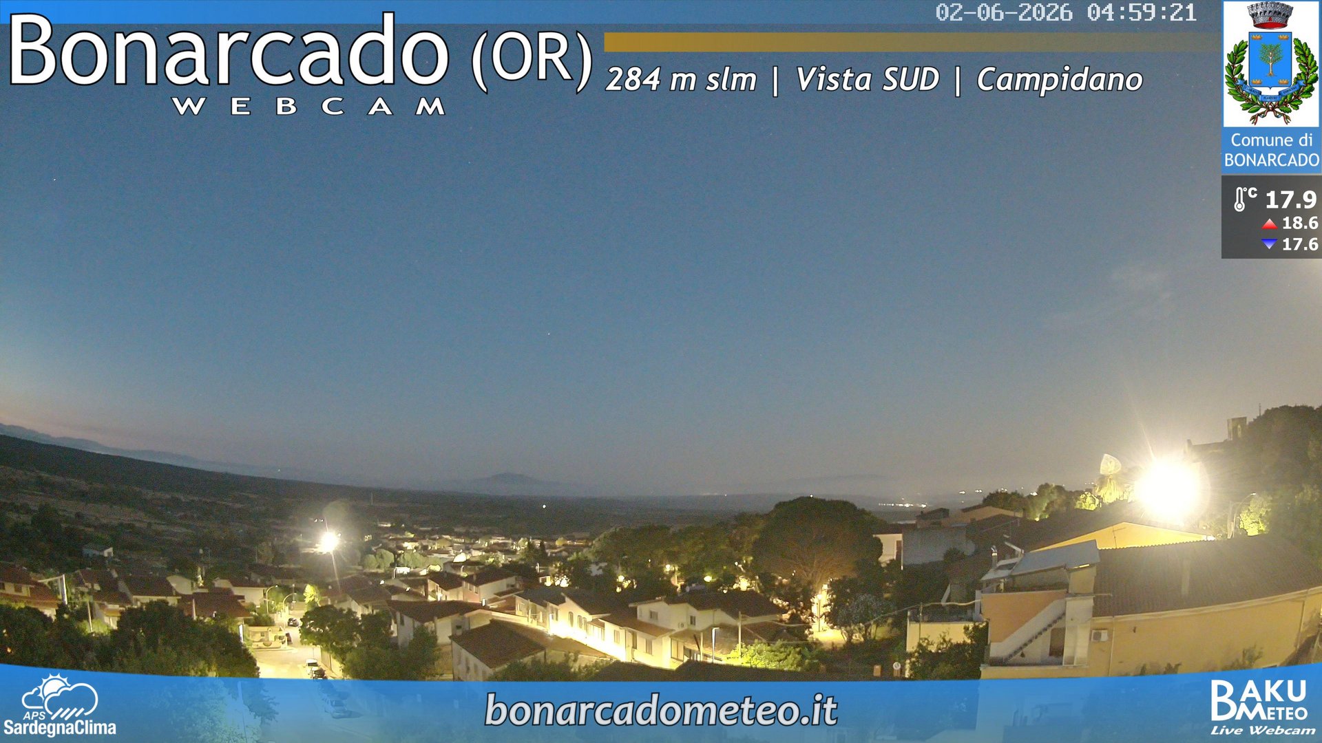 time-lapse frame, Bonarcado SUD webcam