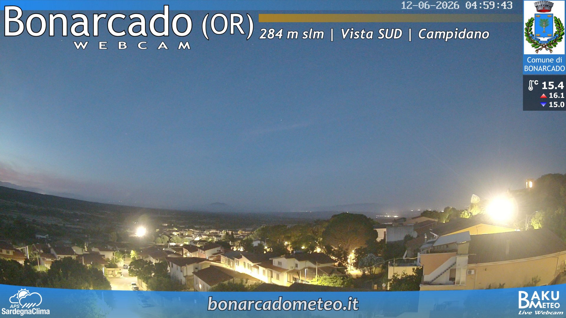 time-lapse frame, Bonarcado SUD webcam