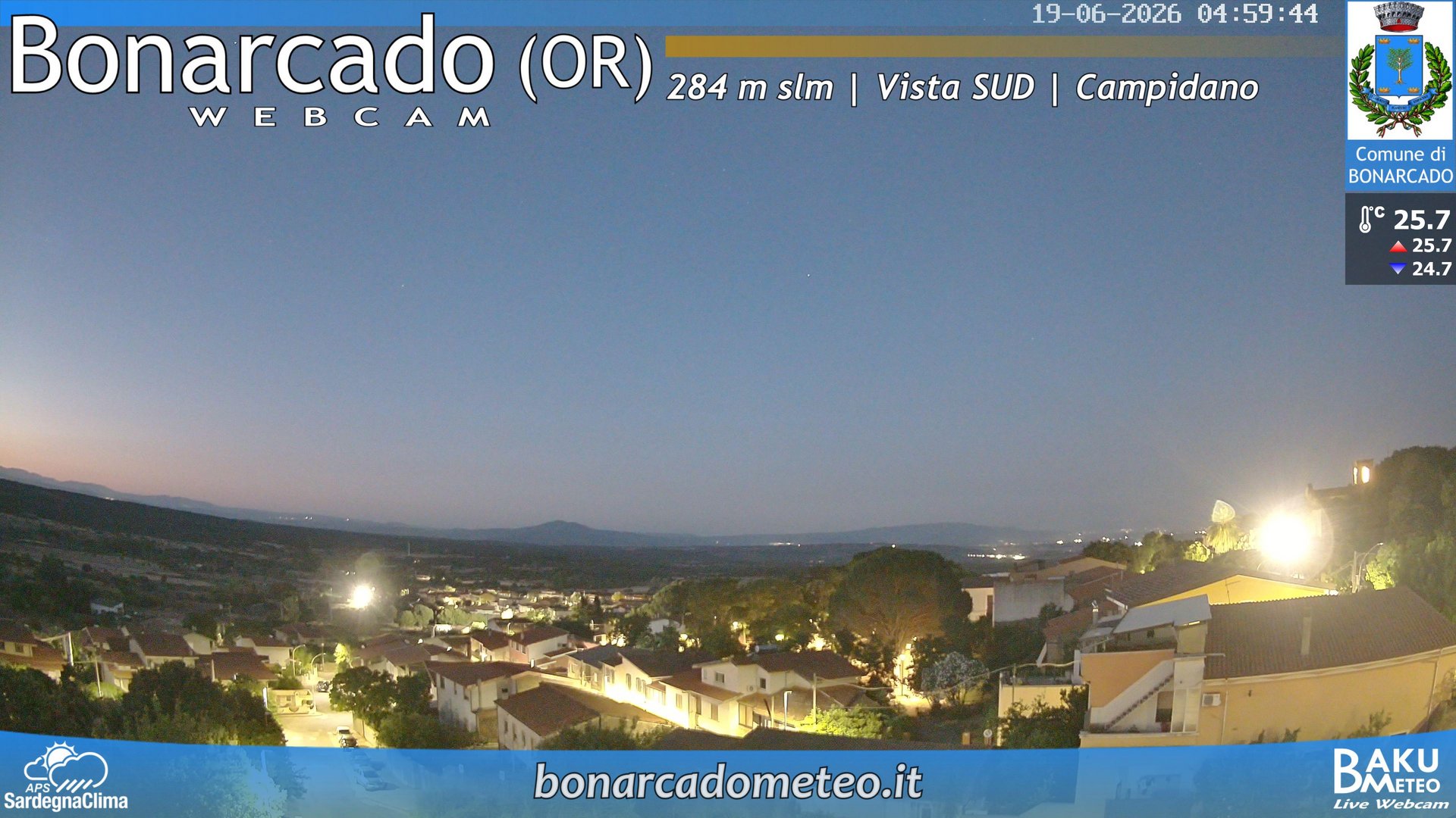time-lapse frame, Bonarcado SUD webcam