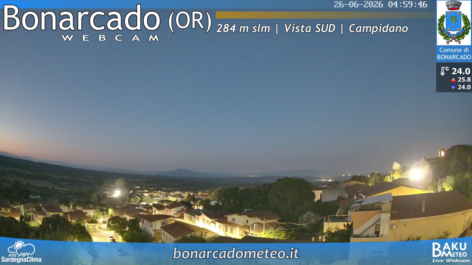 time-lapse frame, Bonarcado SUD webcam