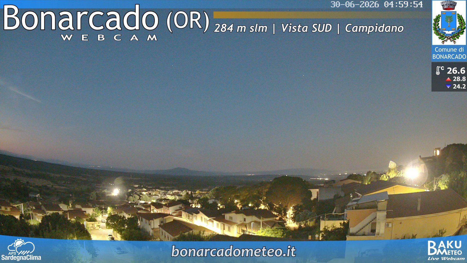 time-lapse frame, Bonarcado SUD webcam