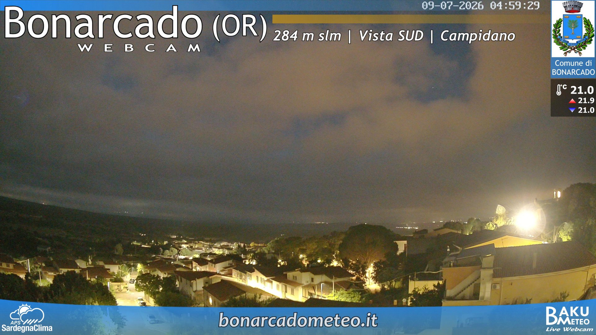 time-lapse frame, Bonarcado SUD webcam