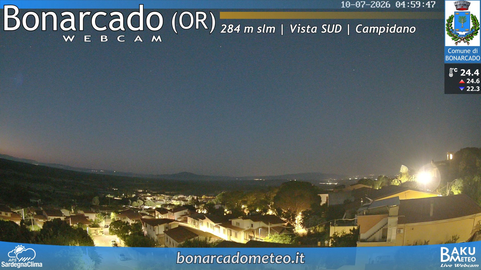 time-lapse frame, Bonarcado SUD webcam
