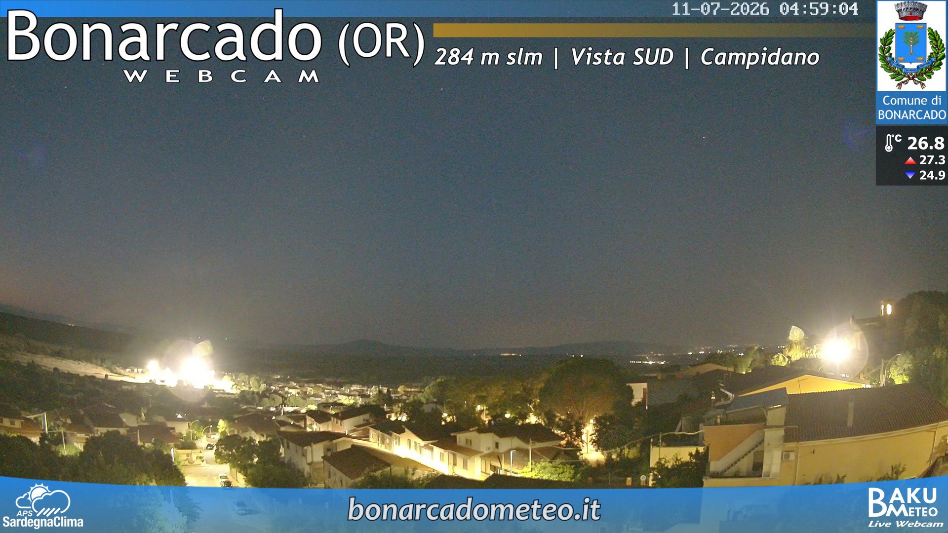 time-lapse frame, Bonarcado SUD webcam