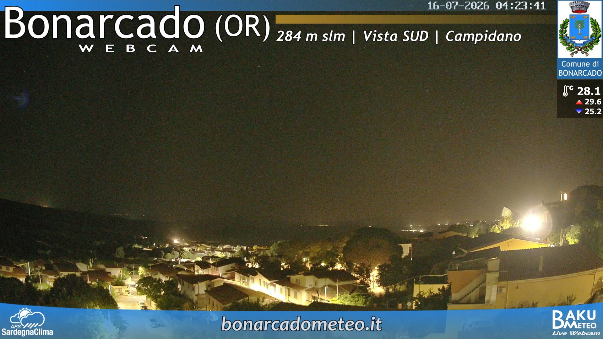 time-lapse frame, Bonarcado SUD webcam