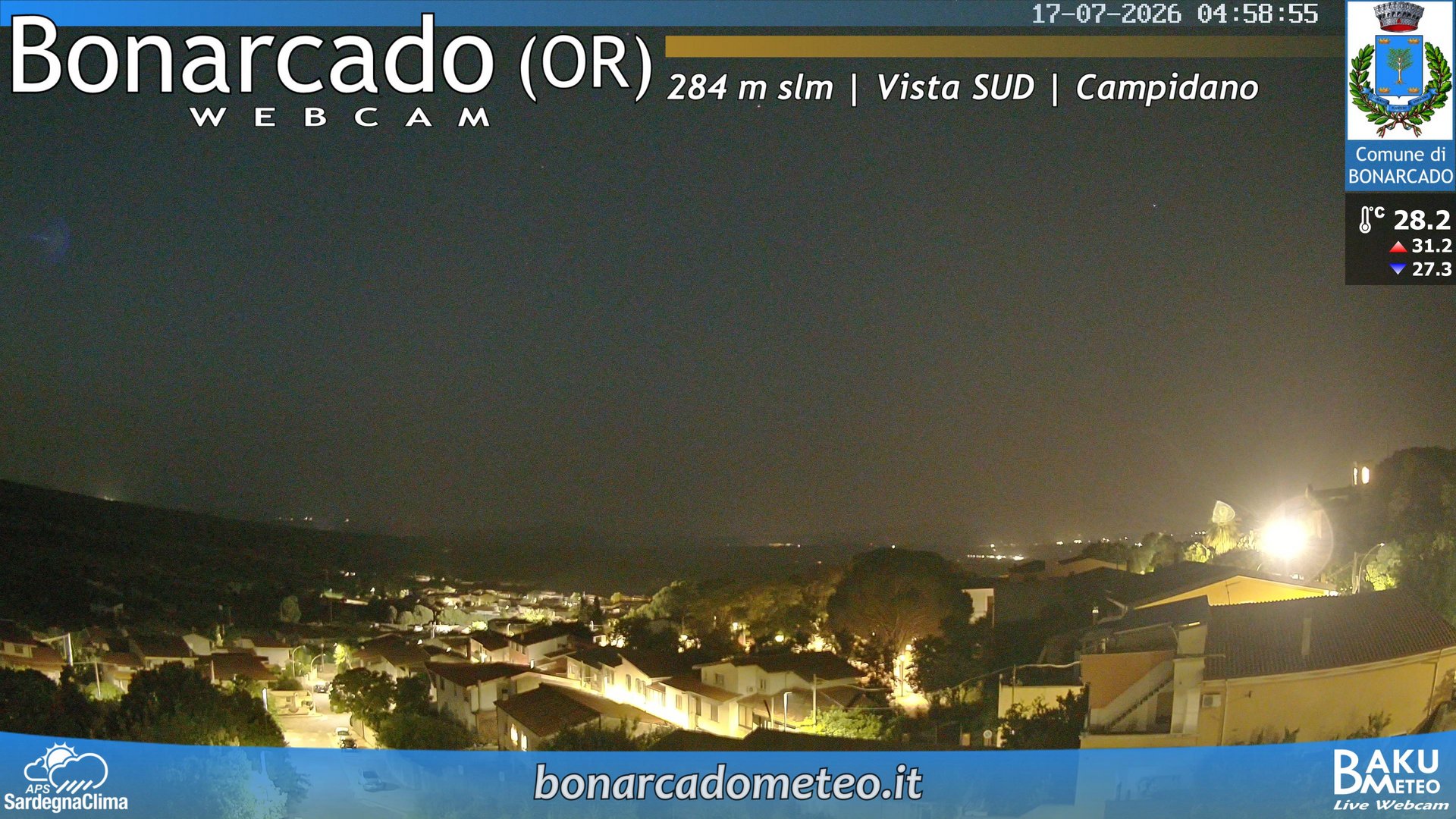 time-lapse frame, Bonarcado SUD webcam