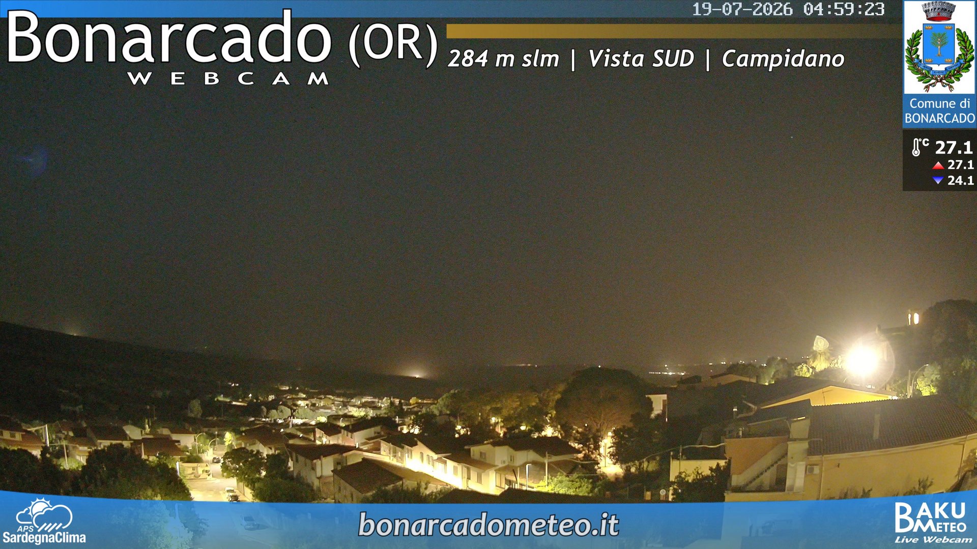 time-lapse frame, Bonarcado SUD webcam