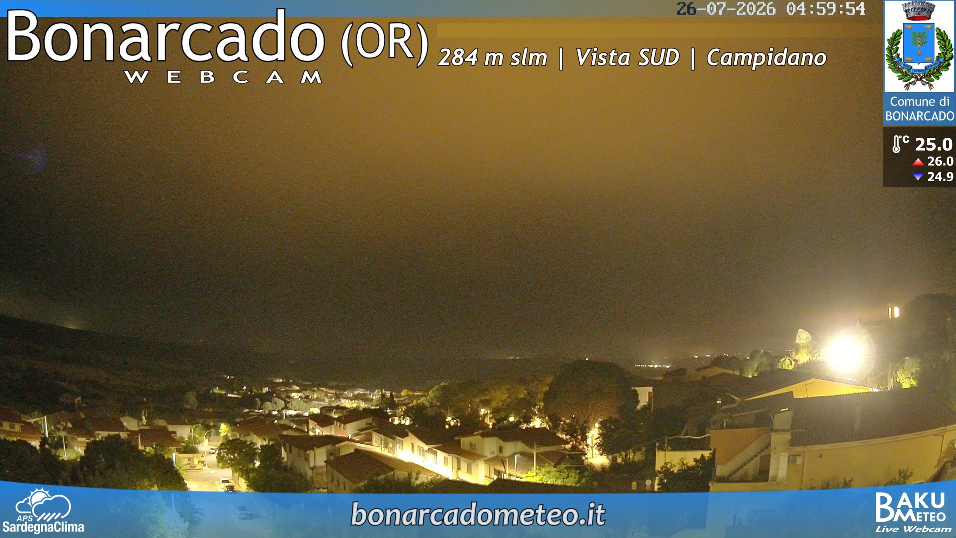 time-lapse frame, Bonarcado SUD webcam