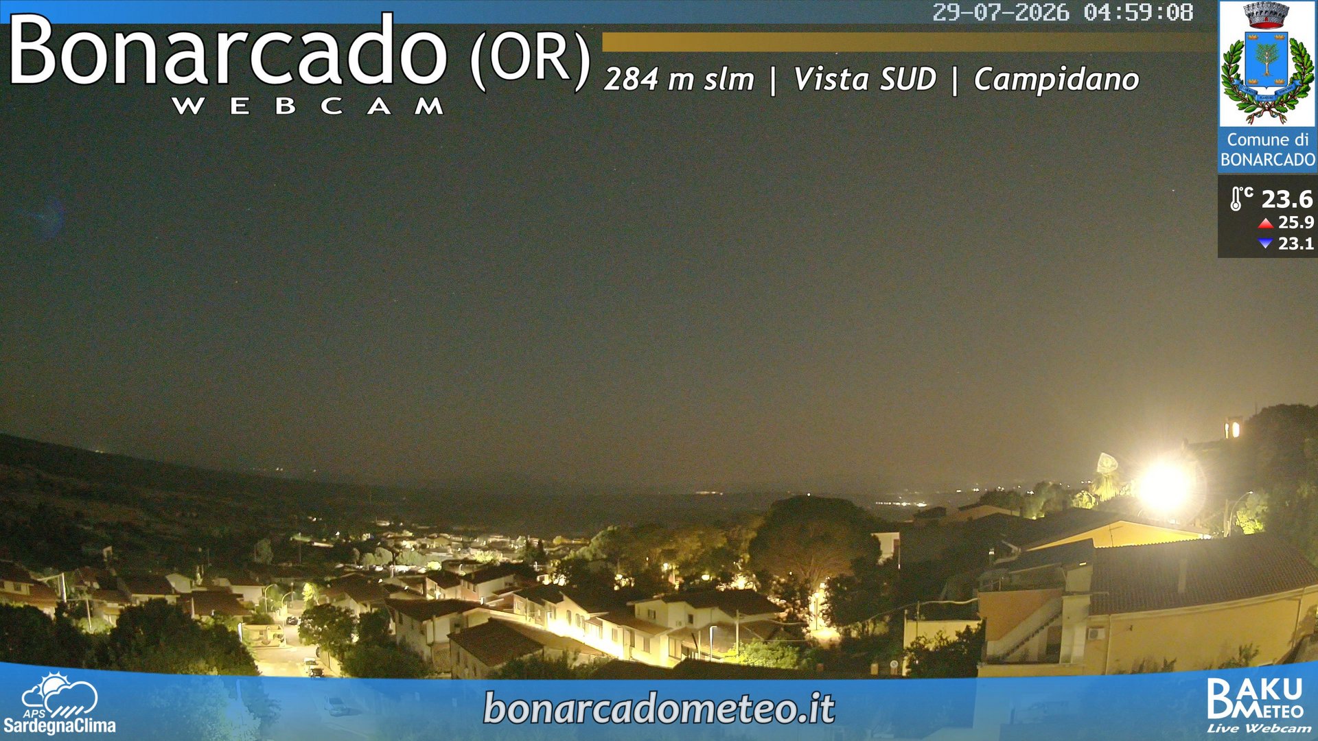 time-lapse frame, Bonarcado SUD webcam