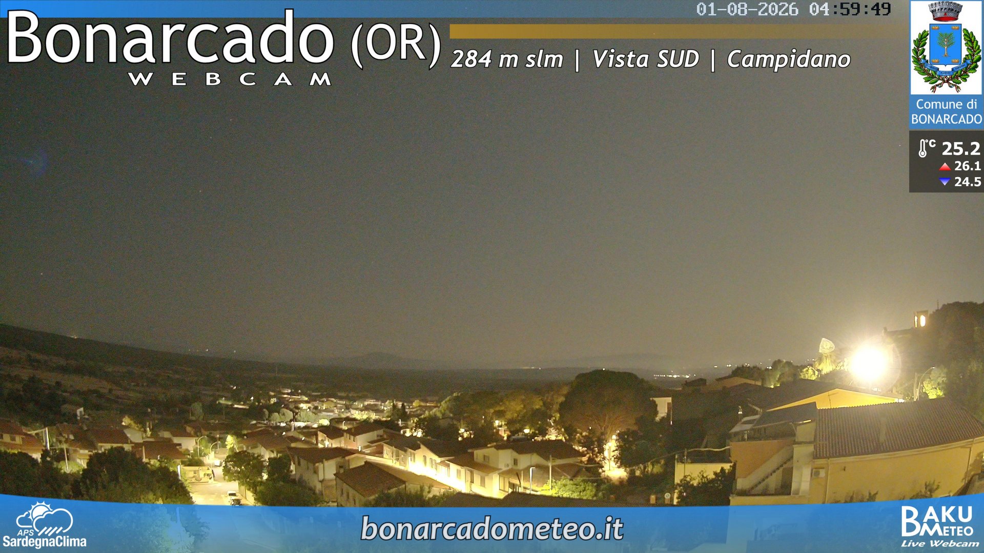 time-lapse frame, Bonarcado SUD webcam