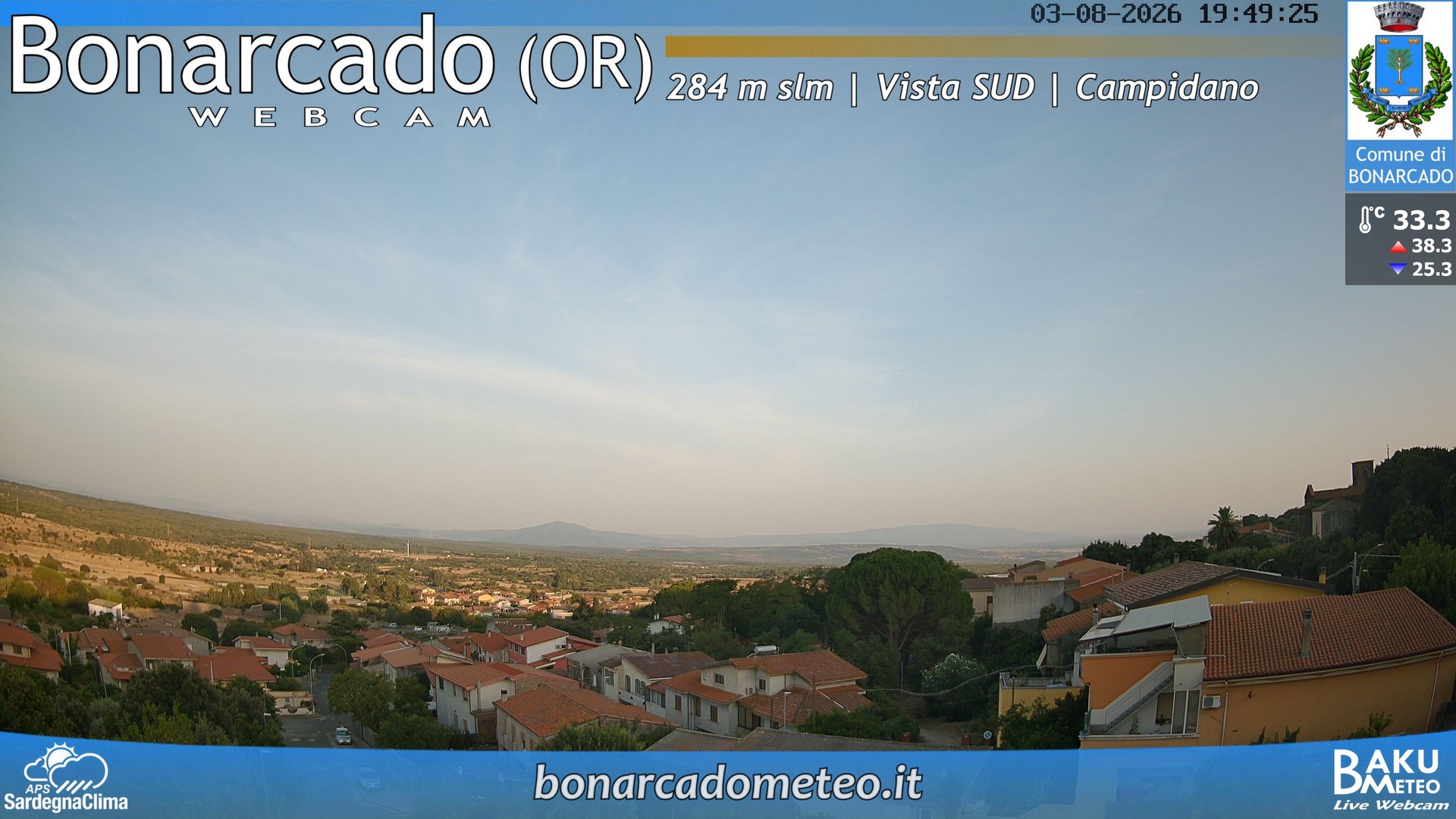 time-lapse frame, Bonarcado SUD webcam