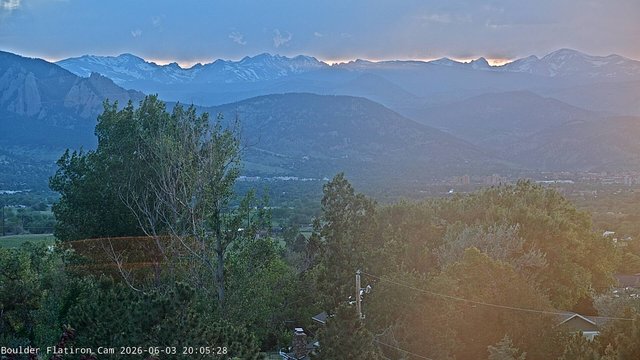 time-lapse frame, Indian Peaks webcam