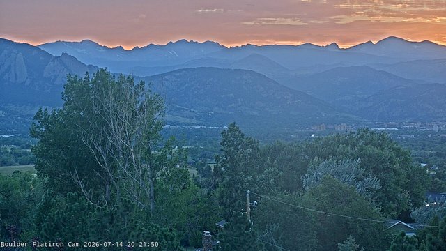 time-lapse frame, Indian Peaks webcam