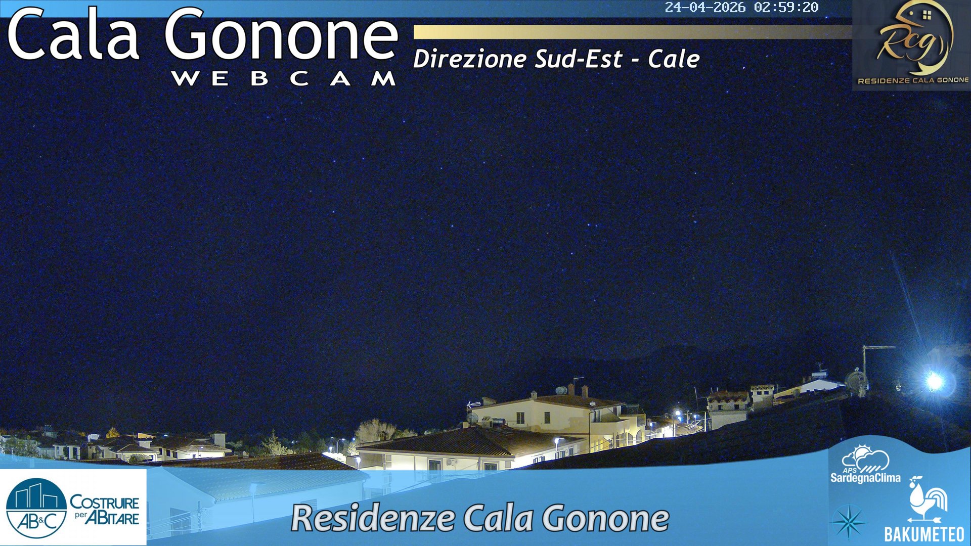 time-lapse frame, Cala Gonone SUD webcam