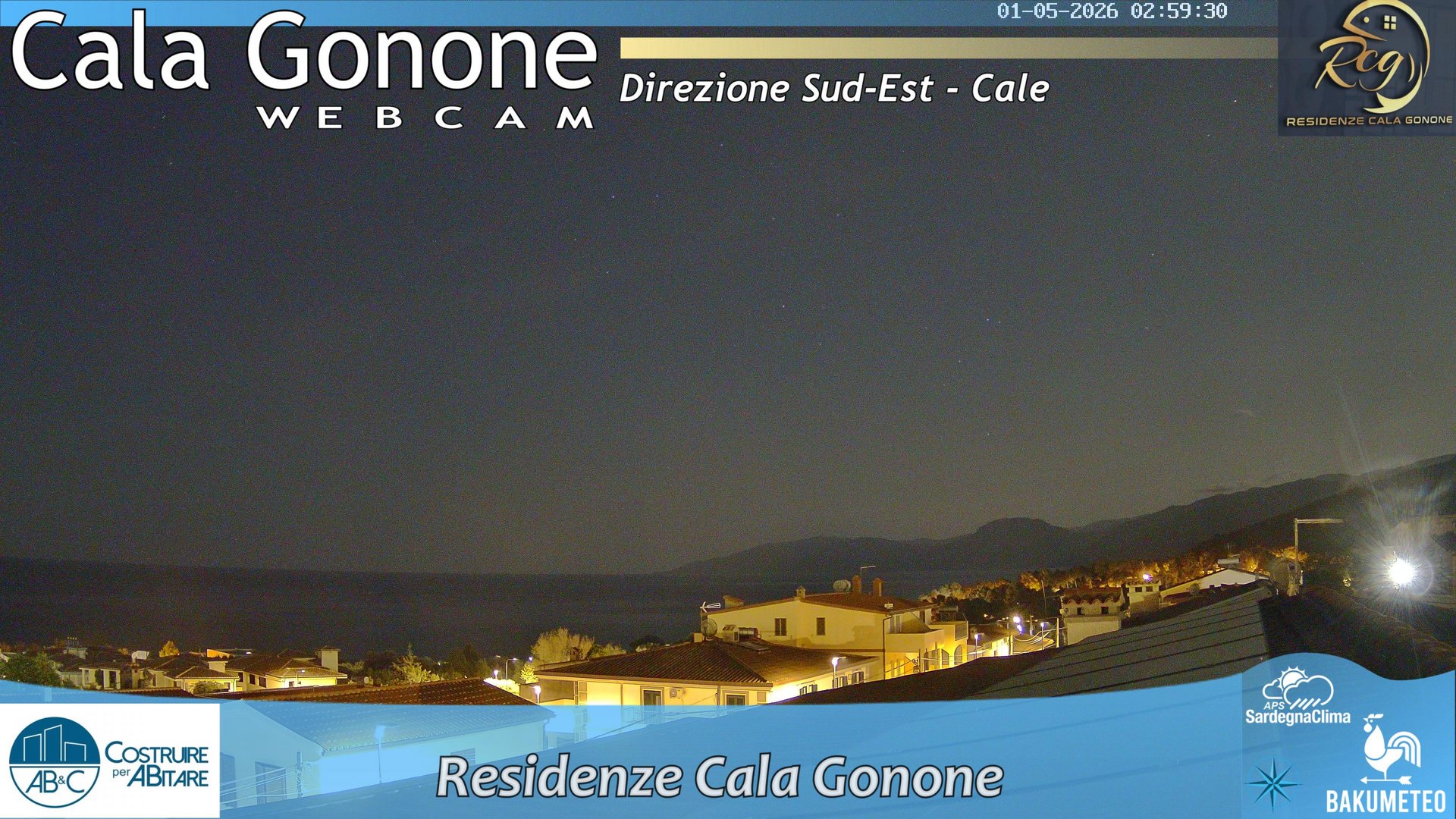 time-lapse frame, Cala Gonone SUD webcam